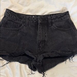 Women's Black Denim Shorts